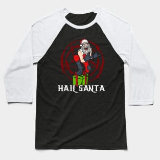 Hail Santa Christmas Occult I Heavy Metal Satan graphic Baseball T-Shirt